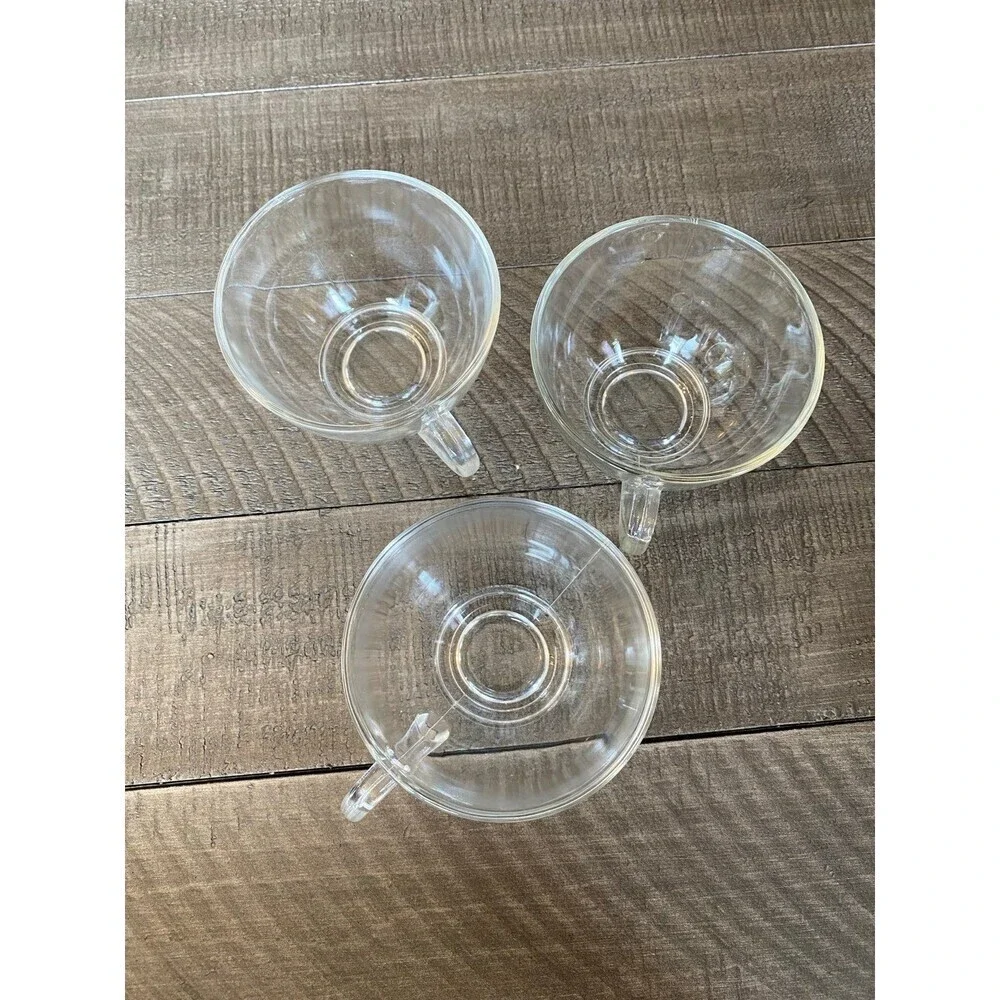 Glass punch cups set of 3